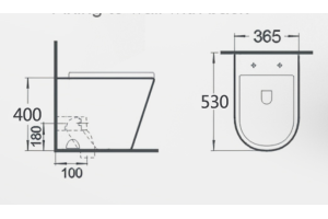 Унитаз приставной Gid TRS-263 - 2