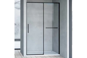 Душевая дверь Vincea Slim Soft 100х200 профиль черный стекло прозрачное
