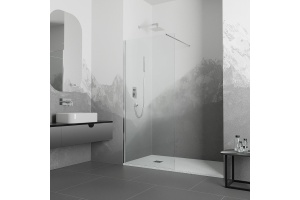 Душевая перегородка RGW Walk In WA-010 130х195 профиль хром стекло прозрачное - 2