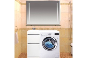 Тумба с раковиной Style Line Даллас 100 Люкс Plus напольная, белая