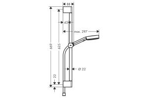 Душевой гарнитур Hansgrohe Pulsify Relaxation 105 3jet черный матовый - 2