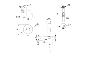 Гигиенический душ Lemark plus Advance LM1219C со смесителем - 2