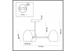 Люстра на штанге Lumion Kendall 6513/3C - 2
