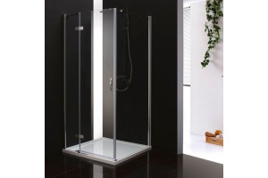 Душевой уголок Cezares Bergamo 100х100 хром стекло прозрачное - 2