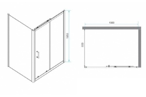 Душевой уголок RGW Passage PA-74B 130x80 профиль черный стекло прозрачное - 3