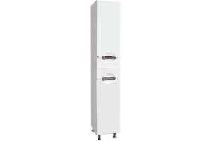 Шкаф-пенал Misty Жасмин 35 L белая эмаль, с корзиной