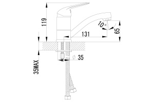 Смеситель для раковины Lemark plus Advance хром (LM1207C) - 2