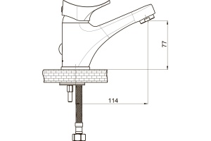 Смеситель для раковины GPD Florus хром - 2
