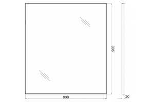 Зеркало BelBagno SPC-AL-800-900 - 2