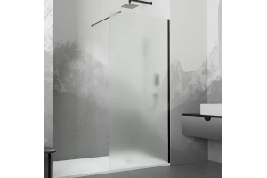 Душевая перегородка RGW Walk In WA-010B 120х195 профиль черный стекло матовое