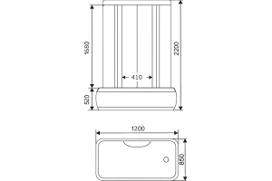 Душевой бокс Arcus 120х85 черный стекло тонированное - 2