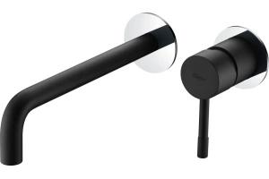 Смеситель для раковины Boheme Uno черный, хром (465-BCR)