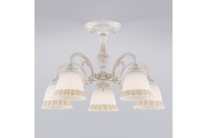 Люстра на штанге Eurosvet Campina 60107/5 белый с золотом