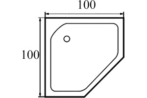 Поддон душевой пятиугольный River Wemor 100/14 P (10000003090) - 2