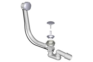 Слив-перелив Фэма гофра,черный - 2