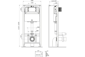 Система инсталляции для унитазов AM.PM Pro I012704.50A38 - 2