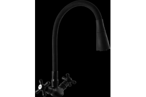 Смеситель для кухни Rav Slezak Morava retro черный матовый