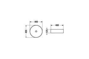 Накладная раковина Vincea 40х40 прозрачная - 2
