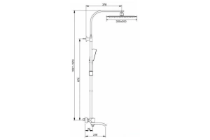 Душевая стойка Gappo черная матовая - 2