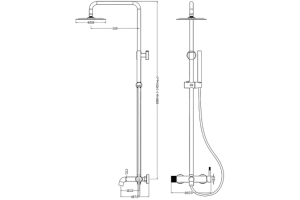 Душевая стойка Boheme Uno белый матовый - 2