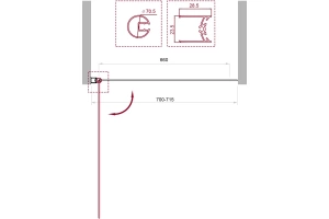 Шторка на ванну BelBagno UNO 70х150 профиль хром стекло прозрачное - 2
