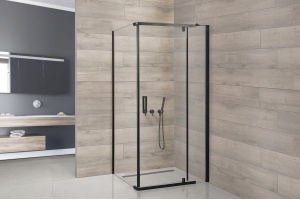 Душевой угол Royal Bath HPVD 80х90 профиль черный стекло прозрачное - 2