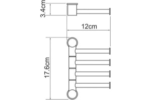 Полотенцедержатель Wasserkraft K-1054 - 3