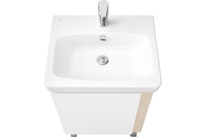 Тумба с раковиной Aquaton Кантри 55 белый-светлое дерево - 3