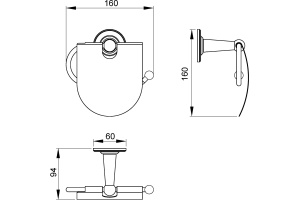 Бумагодержатель Timo Nelson 150042/00 хром - 2