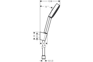 Душевой гарнитур Hansgrohe Pulsify 105 1jet хром - 2