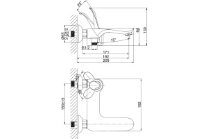 Смеситель для ванны D&K DA1033241 - 2