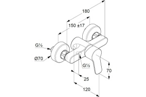 Смеситель для душа Kludi Pure&Easy хром (378410565) - 3