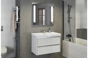 Мебель для ванной Comforty Дублин 75 белый глянец - 2