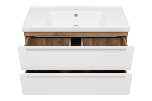 Тумба под раковину Misty Карат 100 светлое дерево матовая - 2