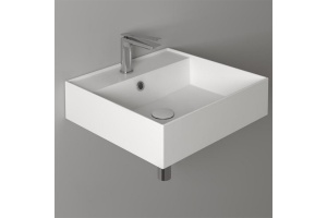 SIMAS AGILE Раковина подвесная 51х46 см, с переливом, с 1 отв под смеситель,цвет белый