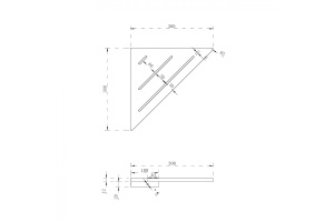 Угловая полка для ванной комнаты Abber Stein белая - 2