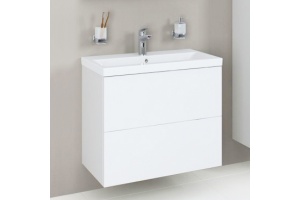 Тумба с раковиной Am.Pm Gem 60 белый глянец, подвесная, с 2 ящиками