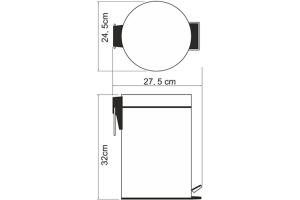 Мусорное ведро Wasserkraft K-637 7 л - 3