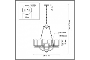 Подвесная люстра Lumion Riverly 6524/7 - 3