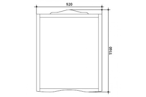 Зеркало в ванную Kerasan Retro 92 см (734540) - 3