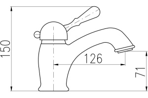 Смеситель для раковины Rav Slezak Labe хром - 2