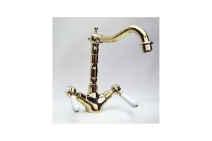 Смеситель для кухонной мойки Magliezza Bianco золото (50151-do)