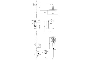 Душевой комплект Lemark Bronx LM3729GM , графит - 2