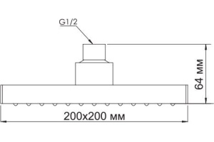 Верхний душ Wasserkraft  (A028) - 3