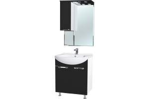 Зеркало-шкаф Bellezza Альфа 55 L черный - 2