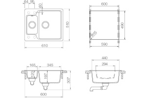 Мойка  Cambridge 60  Cristalite эверест - 2