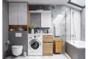 Комплект мебели Aquaton Лондри 40 светлое дерево