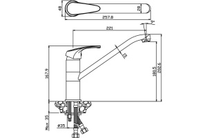 Смеситель Olive'S Avila 02430AV для кухонной мойки - 2