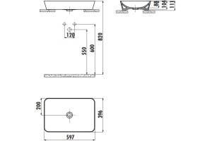 Раковина Creavit UL060-00BM00E-0000 базальт - 2