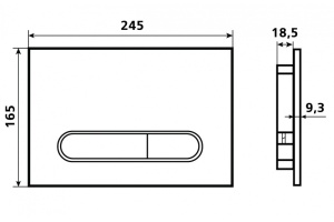 Кнопка смыва Esbano белый матовый (ESINOVL17MC) - 2